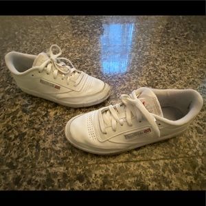 Women’s White Reebok Classic Sneakers